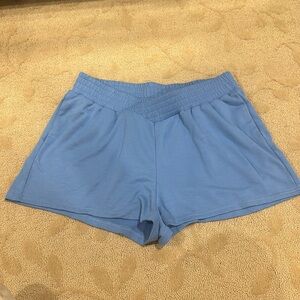 SHEIN Sweatshorts with Cross Waitband. Blue. Women’s‎ Large.